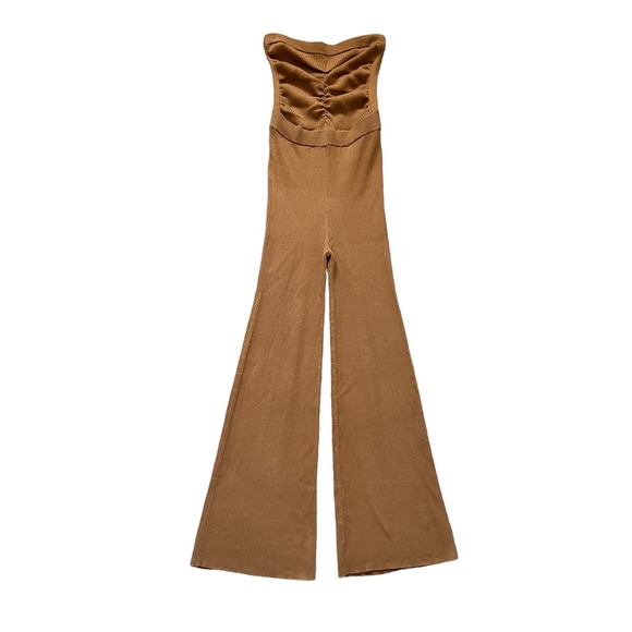 Revolve House of Harlow X Sofia Richie Efron Knit Jumpsuit Tan Size XS - Picture 4 of 11